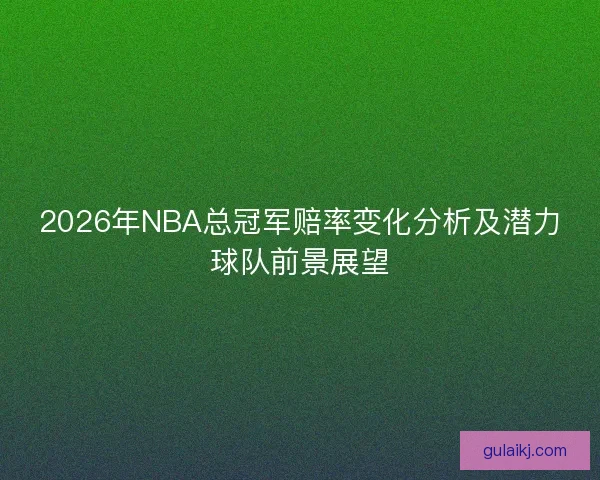 2026年NBA总冠军赔率变化分析及潜力球队前景展望
